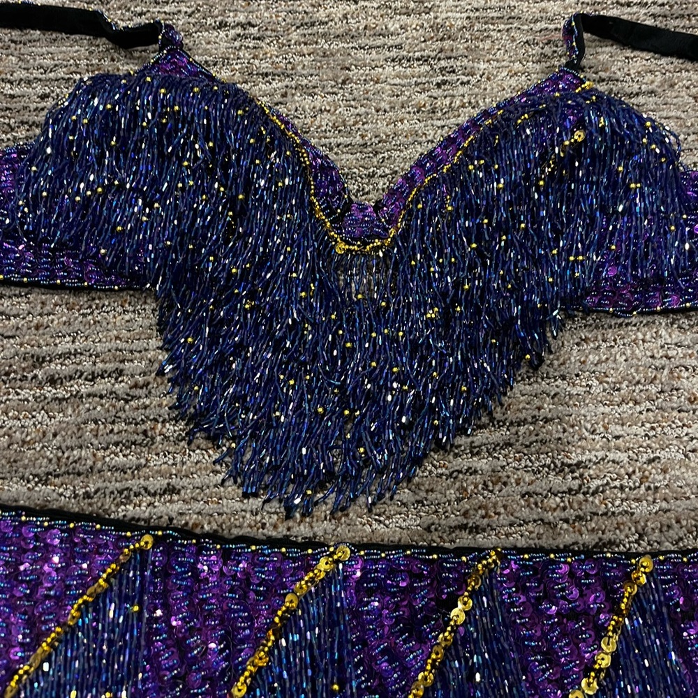 Belly dance bra and belt set